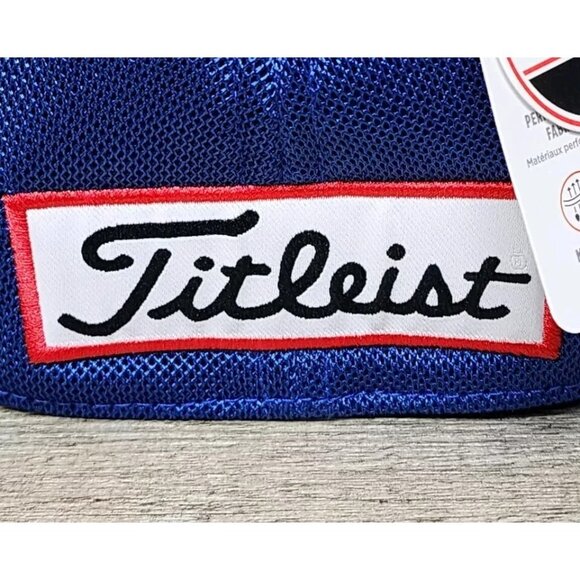 Titleist Tour Performance Mesh Hat Pro V1 FootJoy Royal Blue Flex SMALL/MEDIUM - Picture 5 of 8